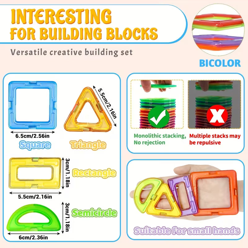 Magnetic STEM Building Blocks Set – Creative Learning & Sensory Play